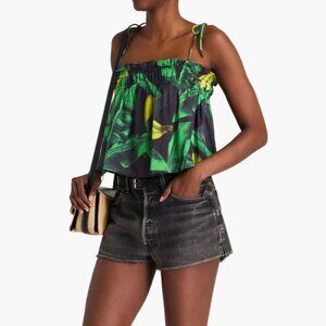Fun GANNI Banana Print Crop Top